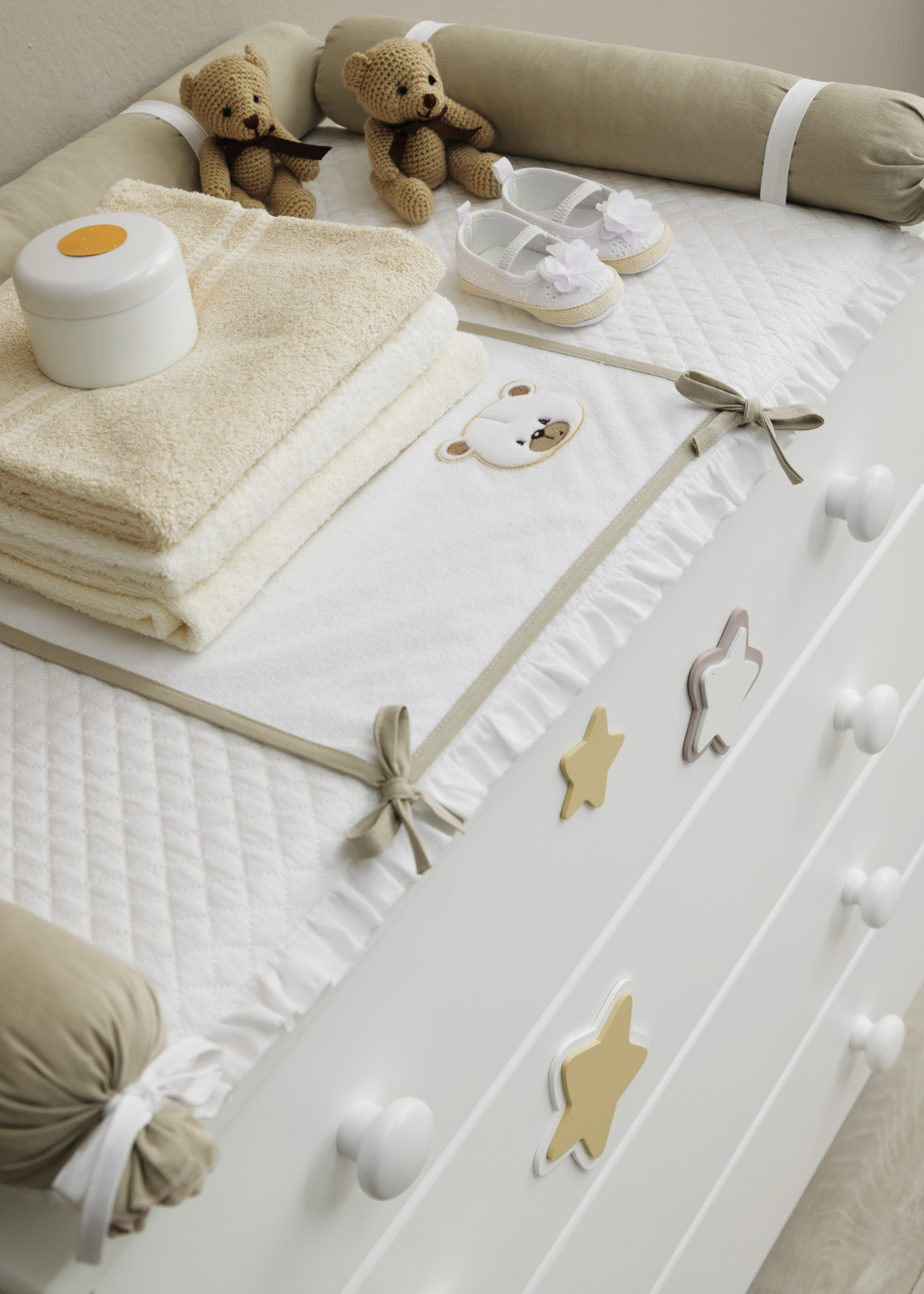 Set Lenjerie Patut 3 Piese Dido Alb-Gri Azzurra