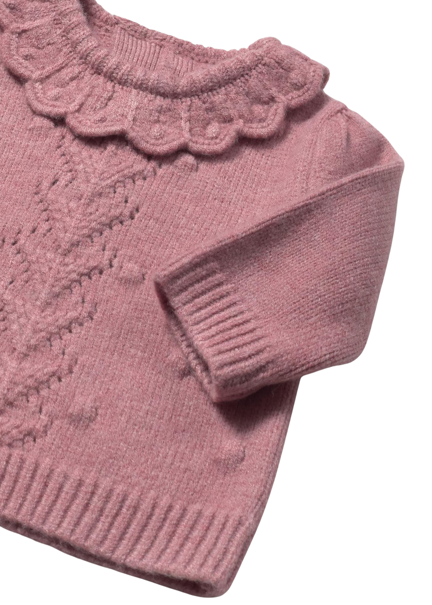 Pulover Roz Pudra cu Volan la Guler 2340 col 82 Mayoral