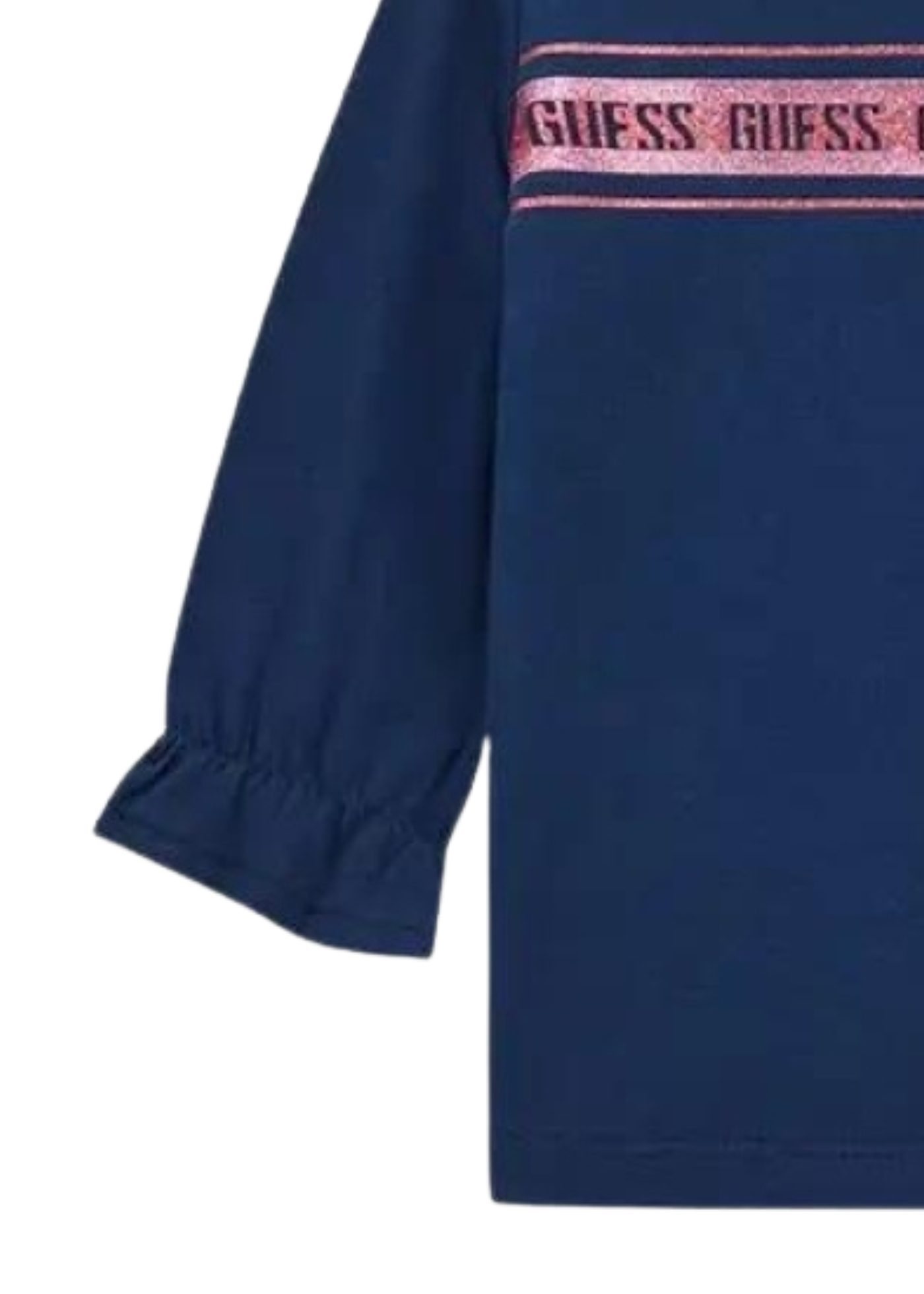 Bluza Bleumarin cu Maneca Lunga cu Logo cu Glitter K5YI23 K6YW4 G7HR Guess