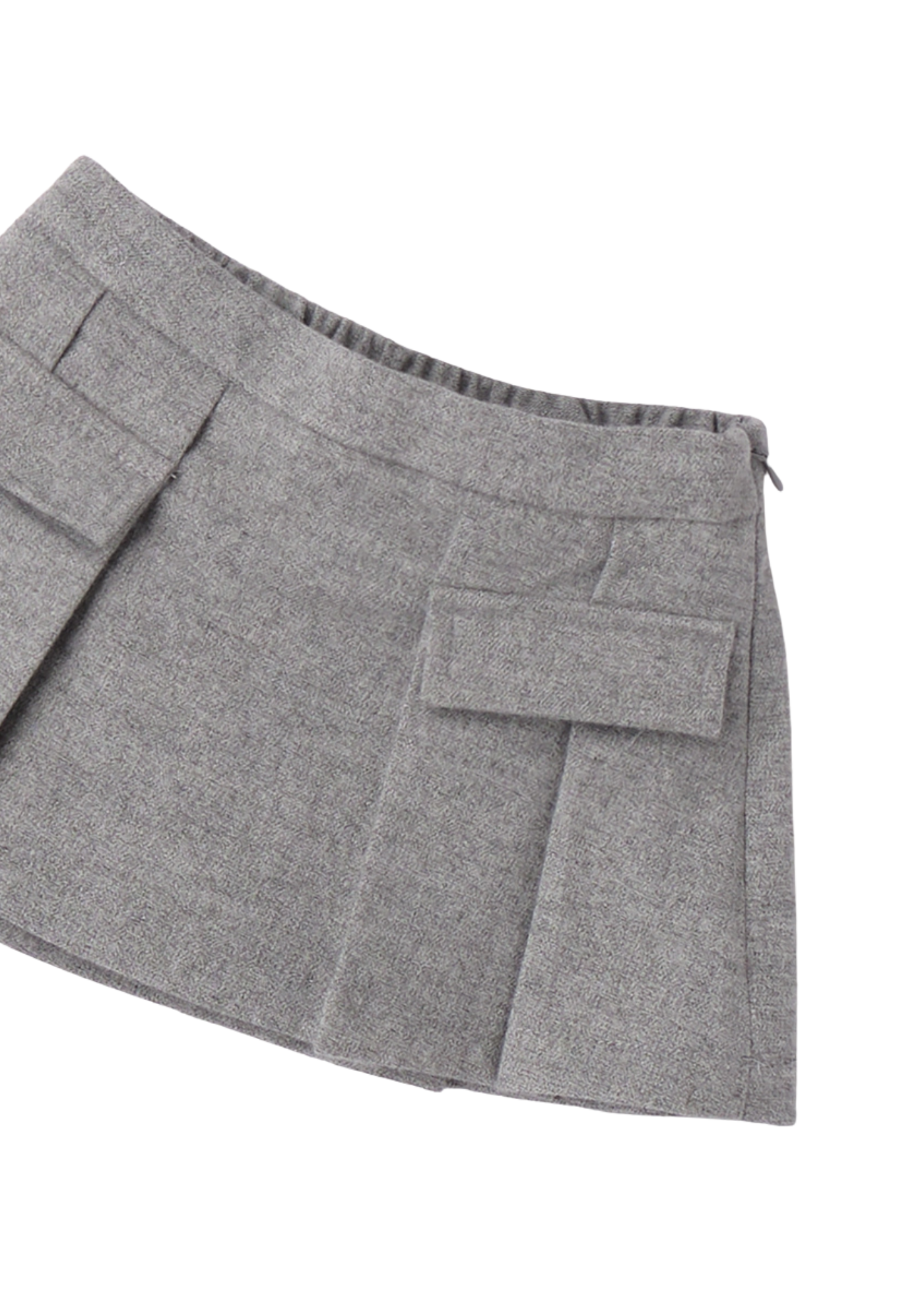 Fusta Gri cu Pliseuri 3.F730/00 Minibanda