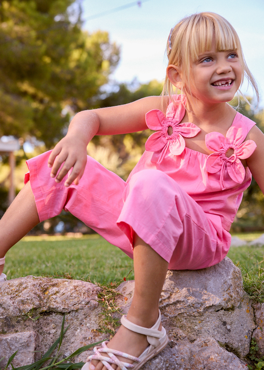 Set 2 Piese Frez Top cu Bretele si Pantaloni Lungi 3596 Mayoral