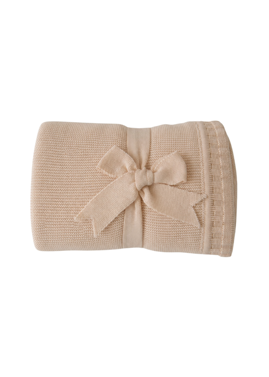 Pled Tricot Bej cu Volan pe Margine Tesatura Subtire 80 x 90 cm S72945 Kitikate