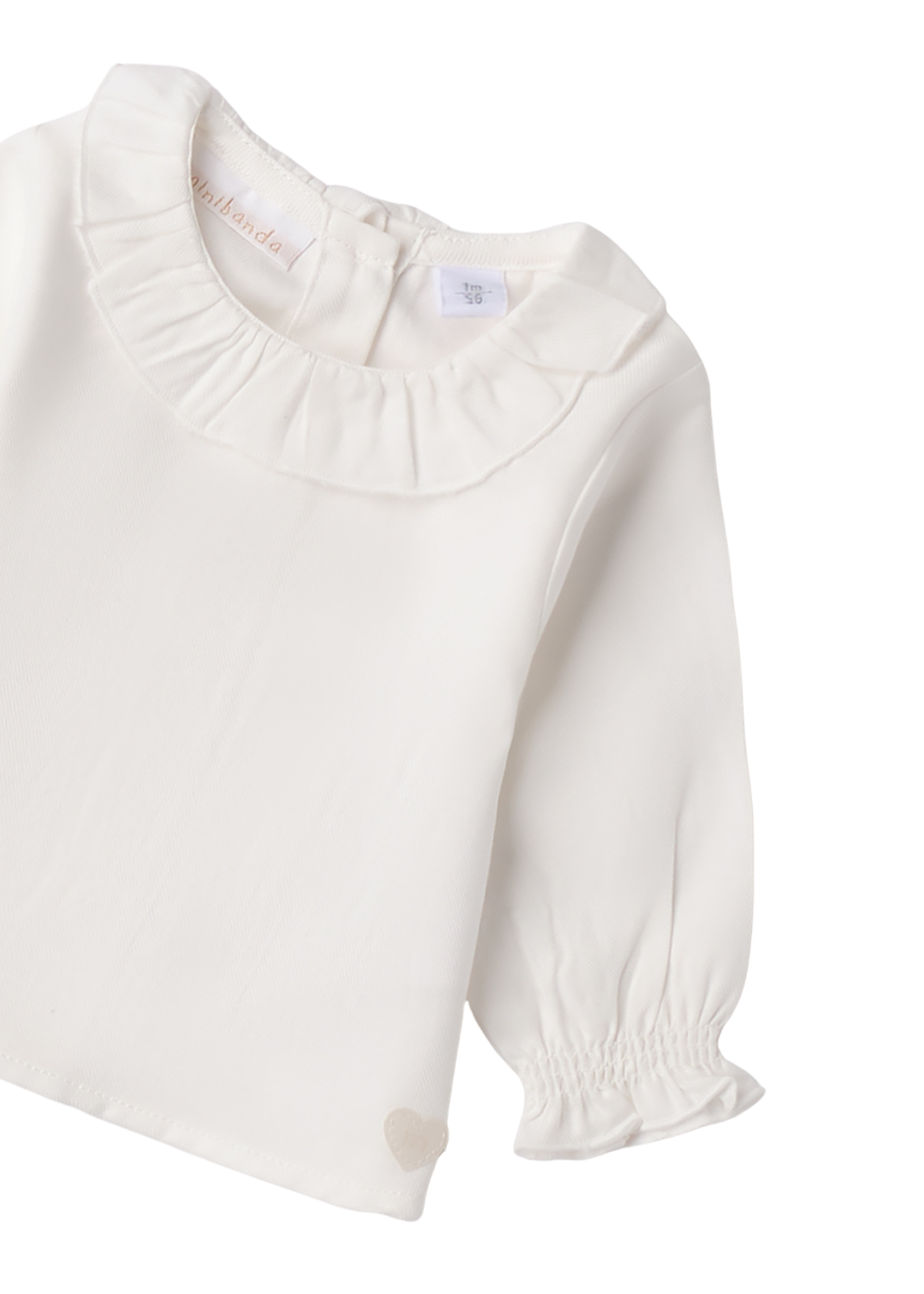 Bluza Crem cu Maneca Lunga si Volan la Guler 3.F700/00 Minibanda