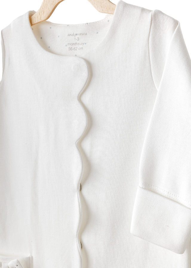 Salopeta Lunga Crem cu Accesorii Funde cu Strasuri si Fes AC25823 Andywawa