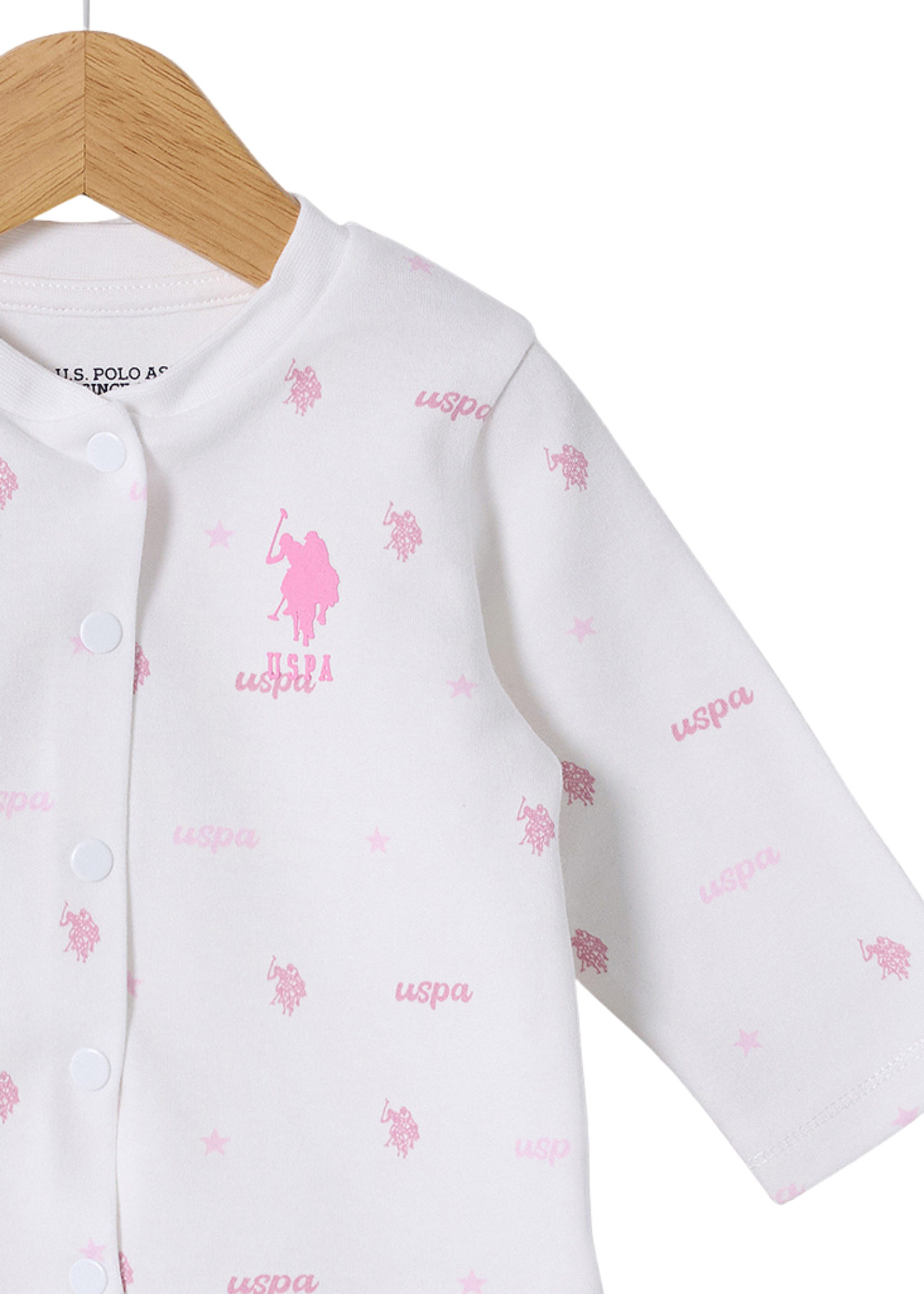 Set 3 Piese Ivory cu Imprimeu Logo Roz USB2359 Us Polo Assn