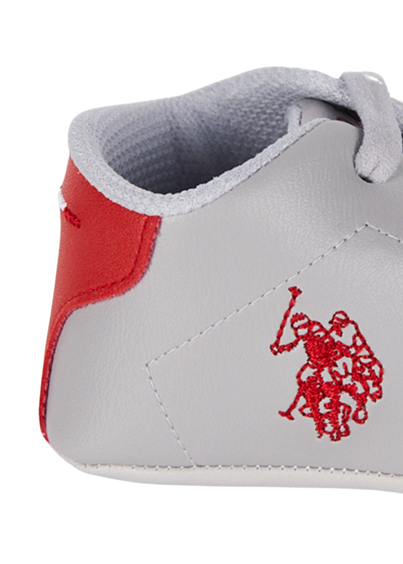 Pantofi Sport Gri cu Rosu Siret Elastic USB1308 Us Polo Assn