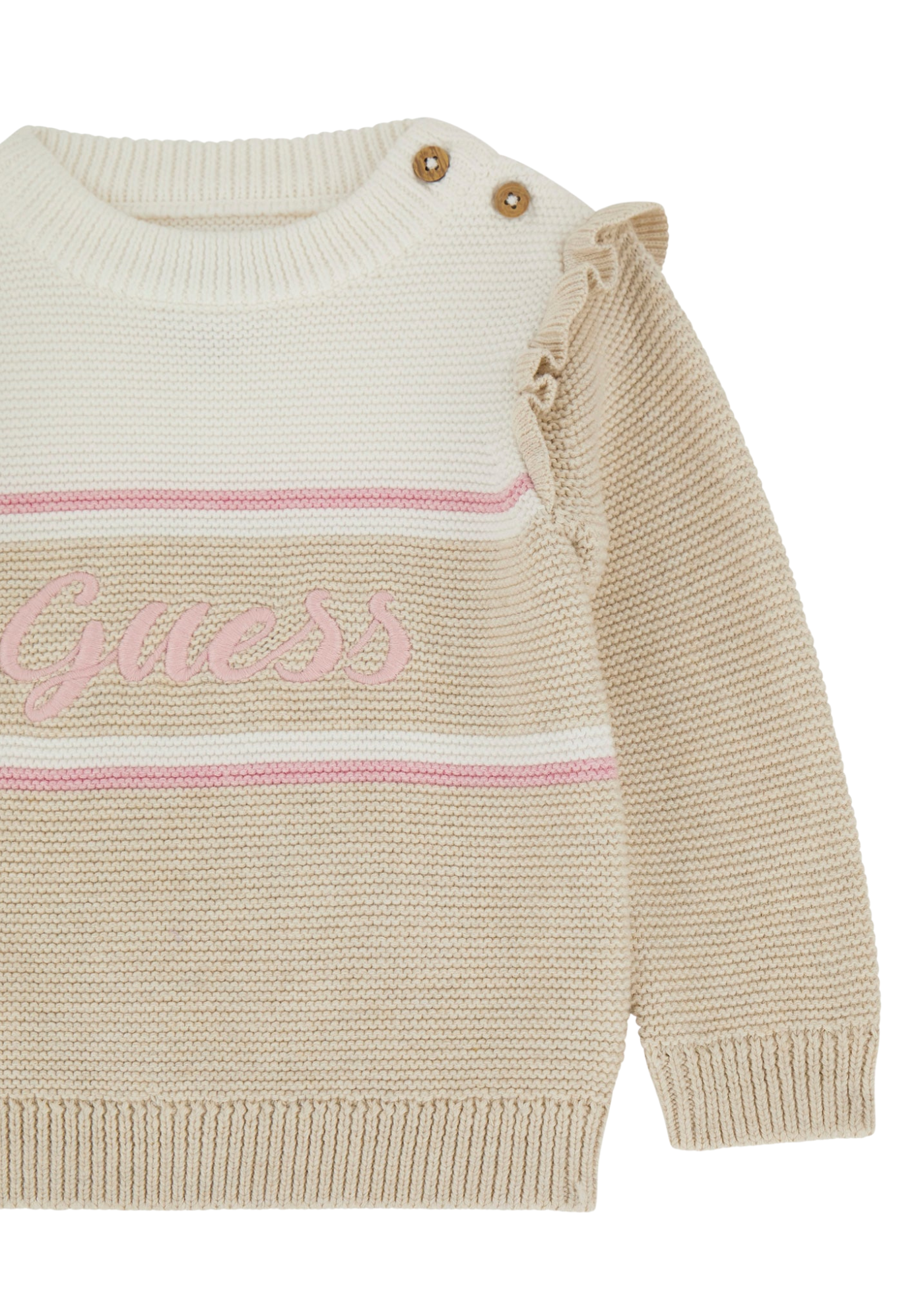 Set 2 Piese Tricotat Bej  Bluza si Pantaloni A5YG13 Z3FK1 LOH Guess