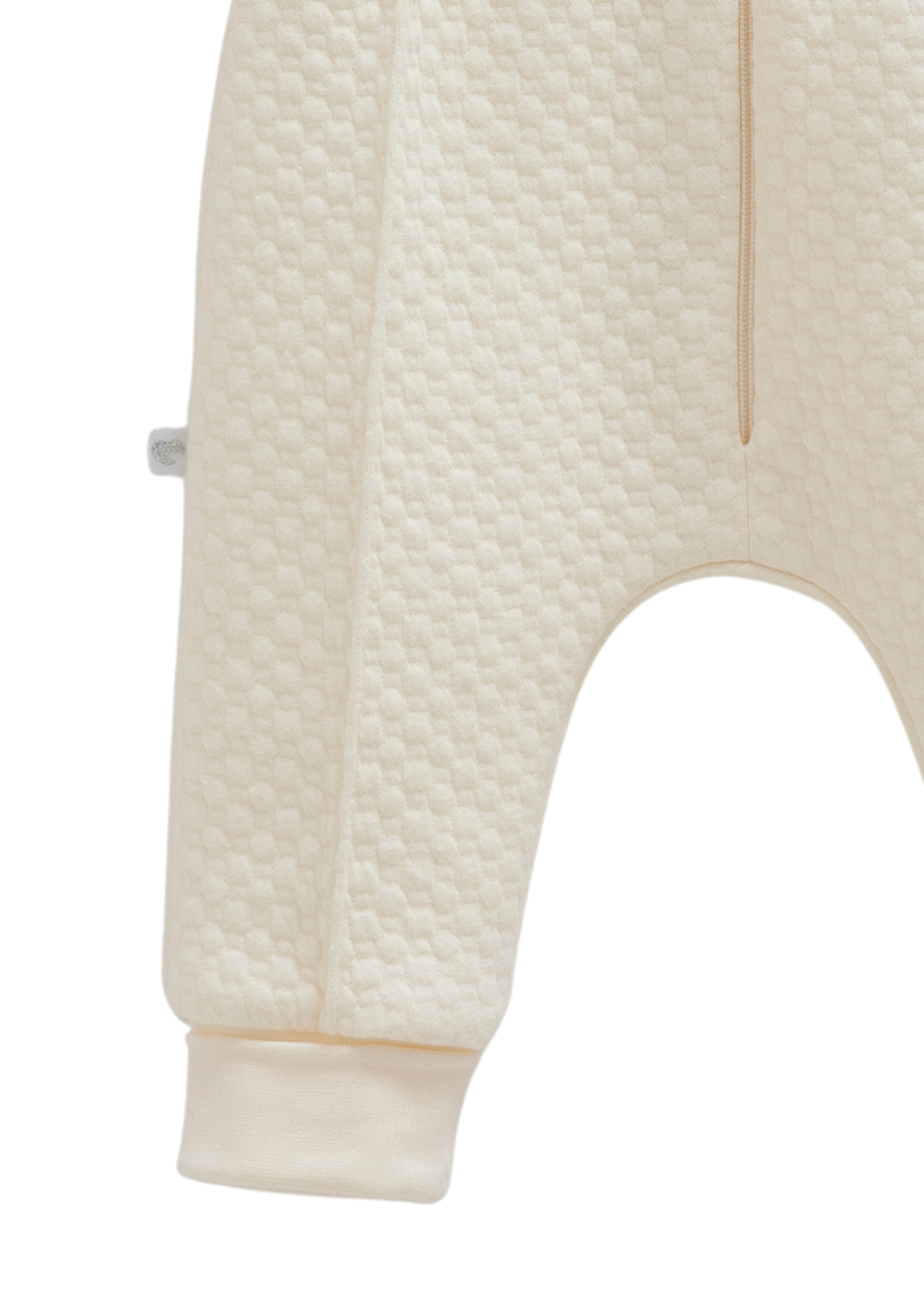 Combinezon Crem din Bumbac cu Fermoar si Elastic in Talie TK2030 Mell Sweet Baby