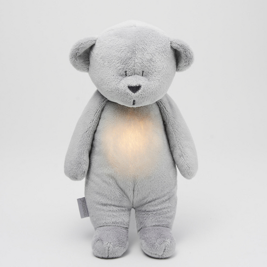 Moonie 2.0 Grey Musical Teddy Bear with Built-in Night Light 