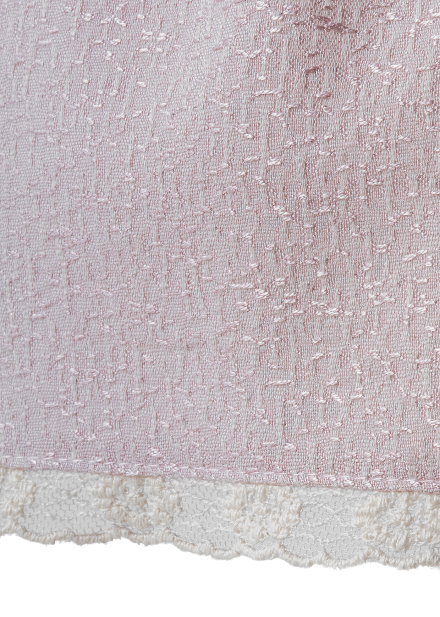 Rochie cu Maneca Lunga Bej Brocard cu Insertie Tricot pe Bust 4404 MyMio