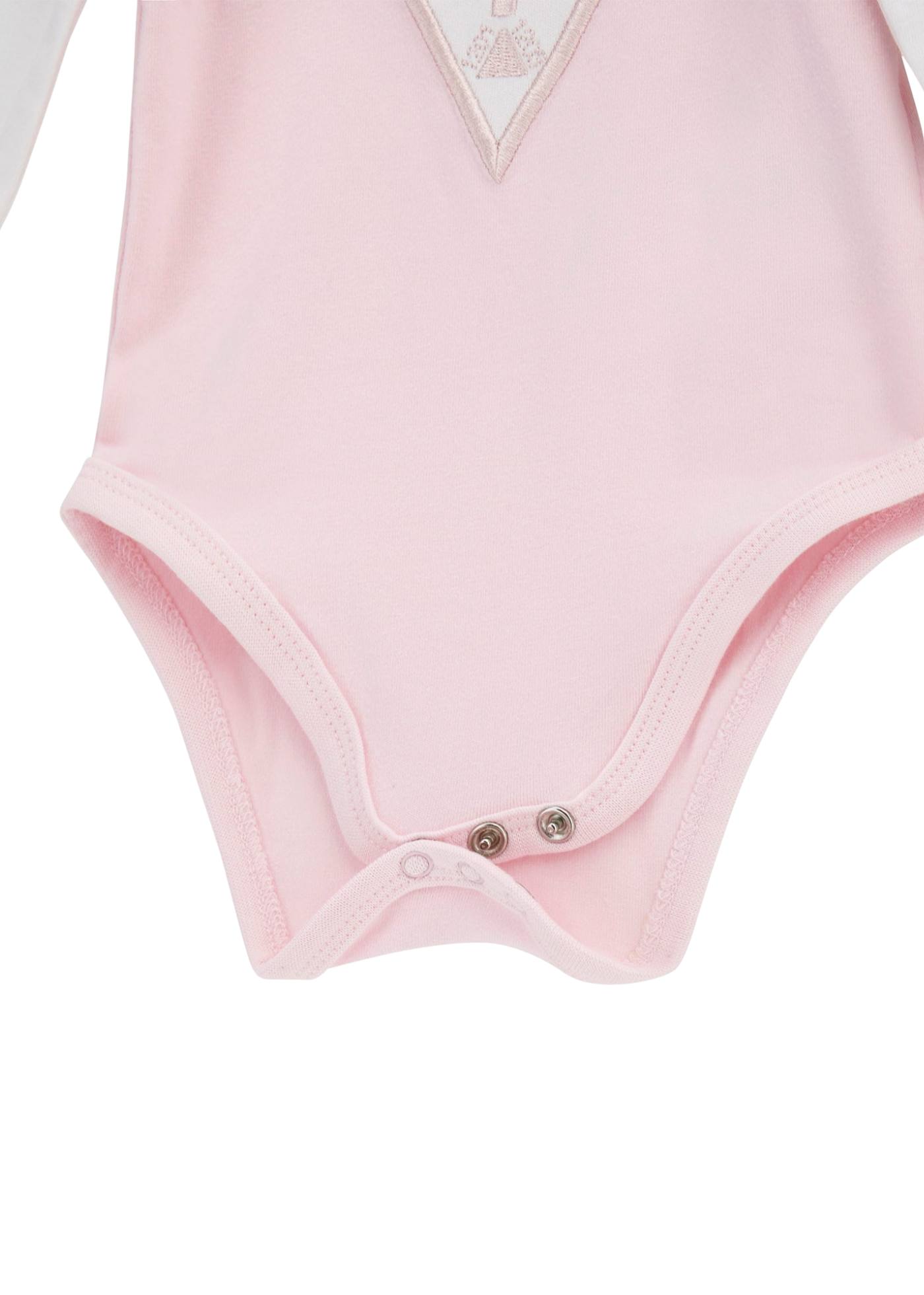 Set 2 Piese Alb cu Roz Body cu Maneca Lunga si Pantaloni Lungi H5YW08 J1314 F6DS Guess