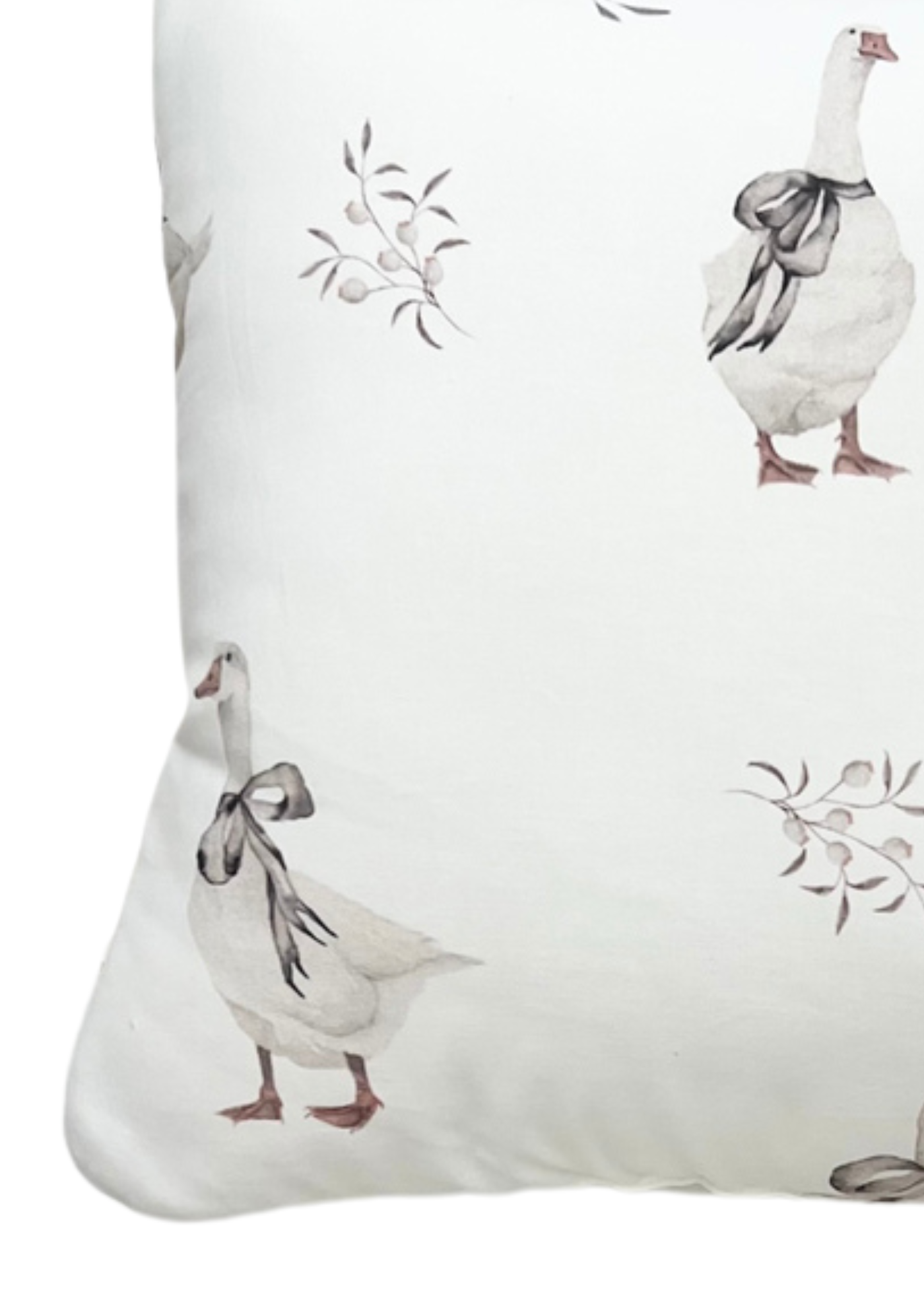 Set Perna si Pilota pentru Patut Albe cu Imprimeu Pasari Dora&White 1110-1001 Dada&Rocco