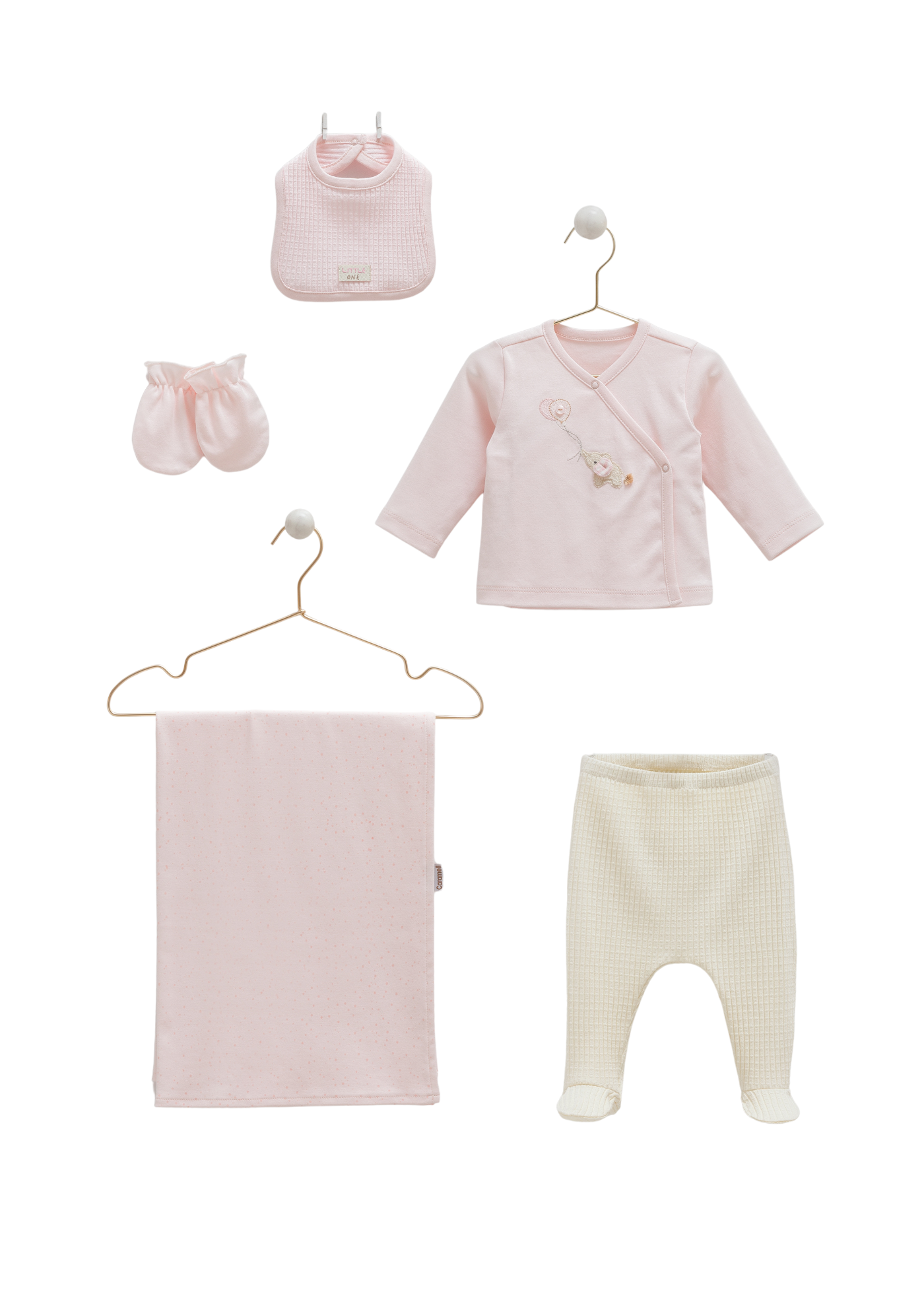 Set 7 Piese Maternitate Roz cu Elefant ZU1584 Mell Sweet Baby