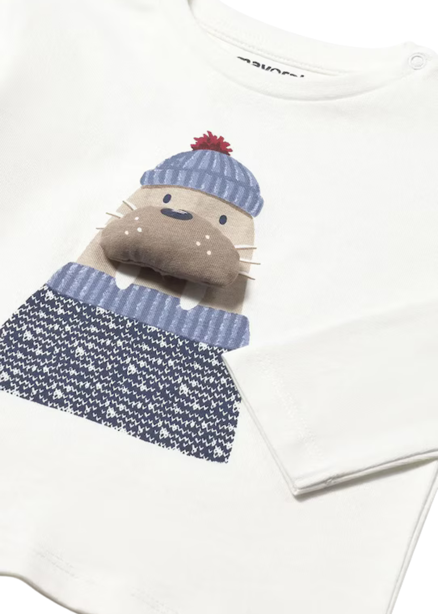 Bluza Crem cu Maneca Lunga cu Imprimeu Morsa 2020 col 65 Mayoral