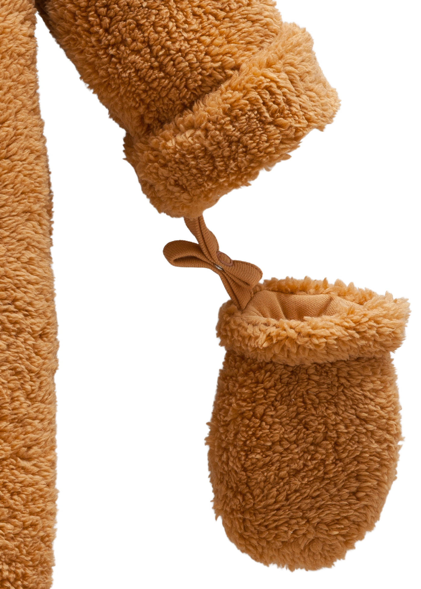 Combinezon Caramel din Plus cu Gluga si Ursulet la Fermoar TE2110 Mell Sweet Baby