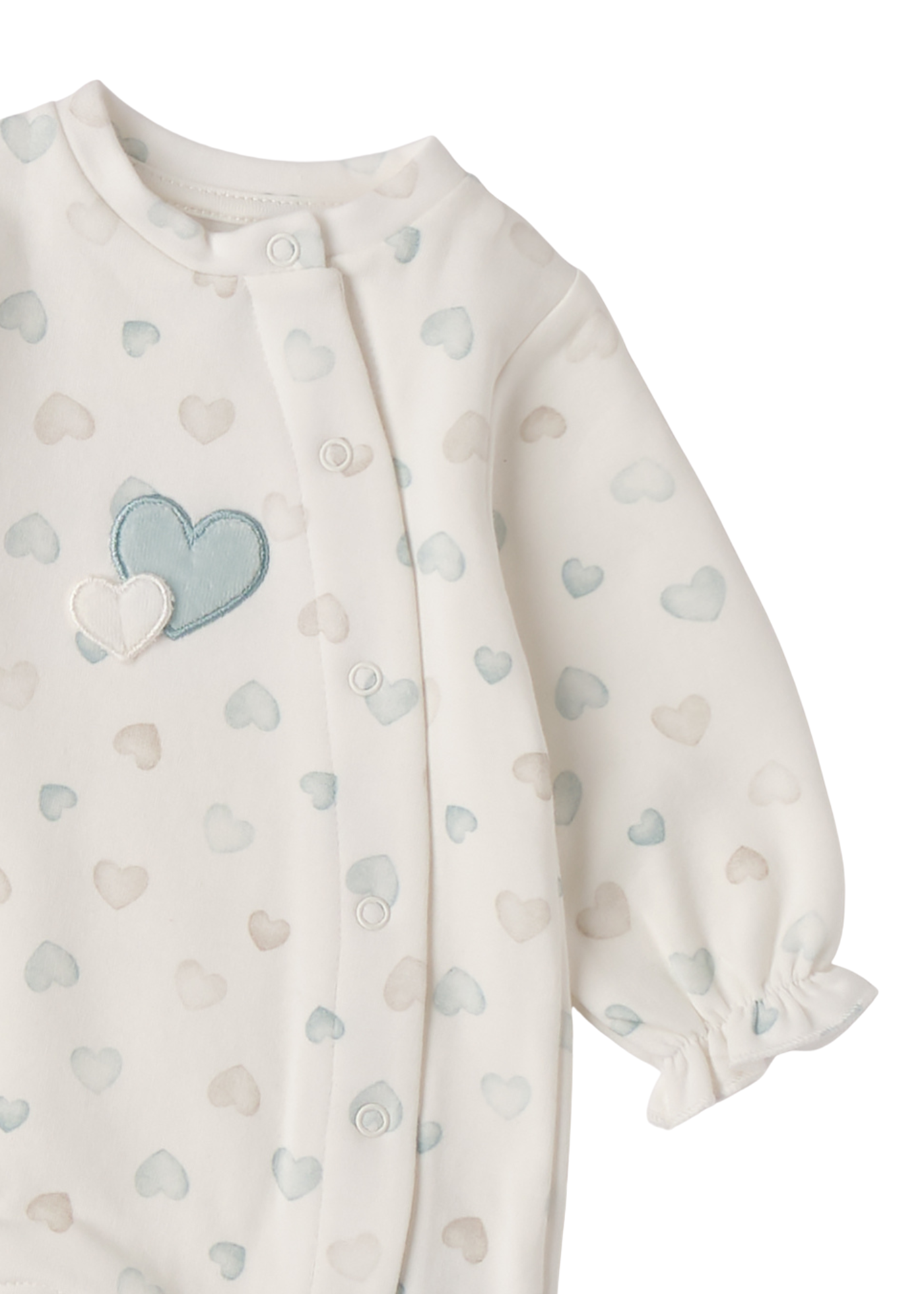 Salopeta Lunga Crem cu Imprimeu Inimi Verzi 4.F186/00 iDO