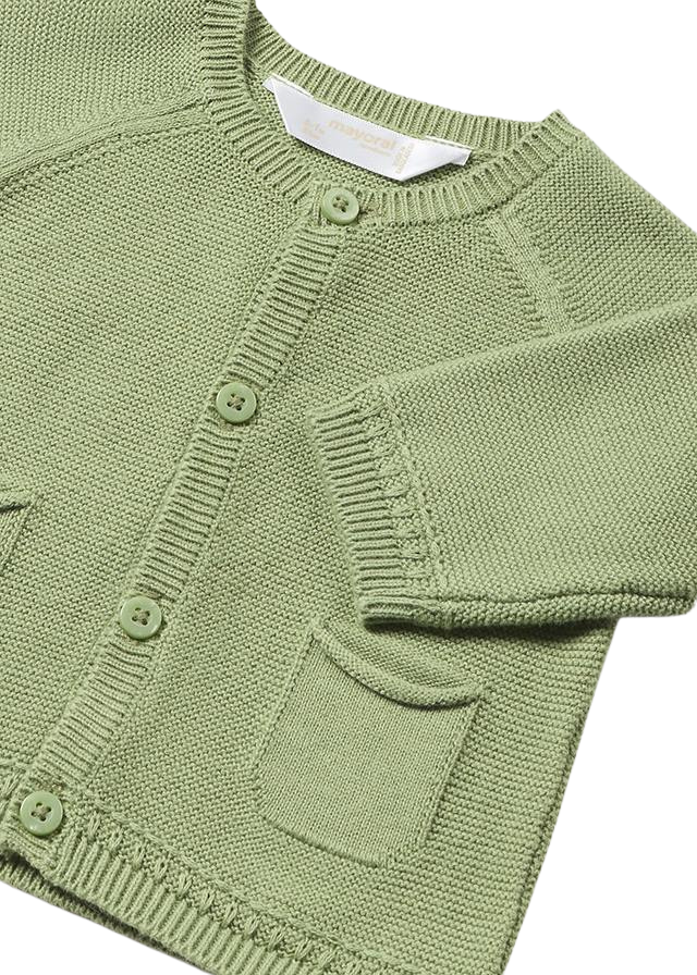 AnneBebe - Cardigan Tricotat Verde cu Nasturi 1380 Mayoral