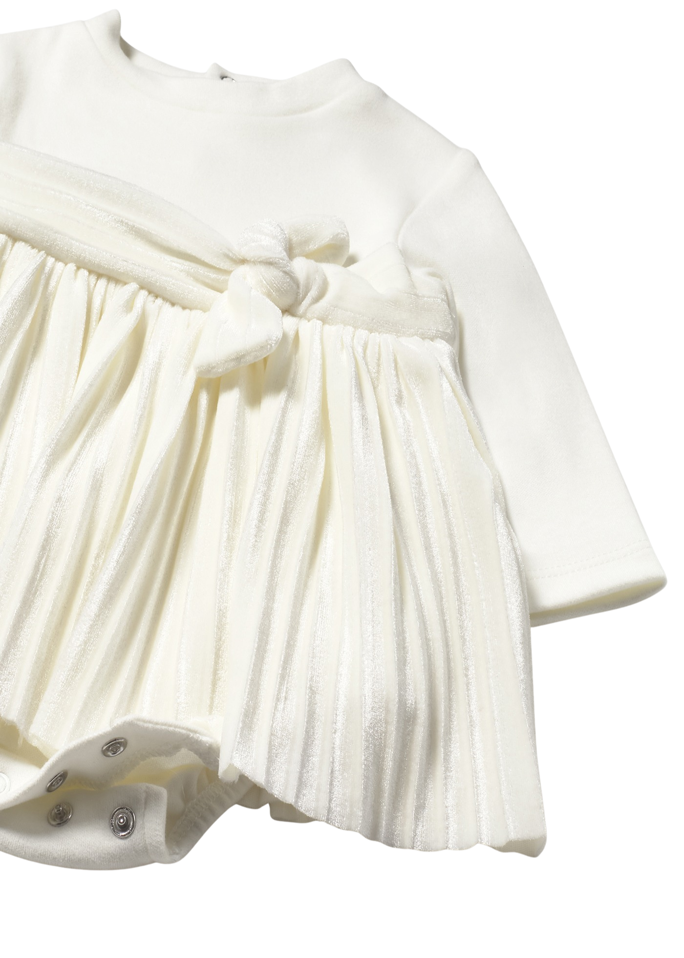 Body Crem cu Maneca Lunga cu Fusta din Catifea 2812 Mayoral