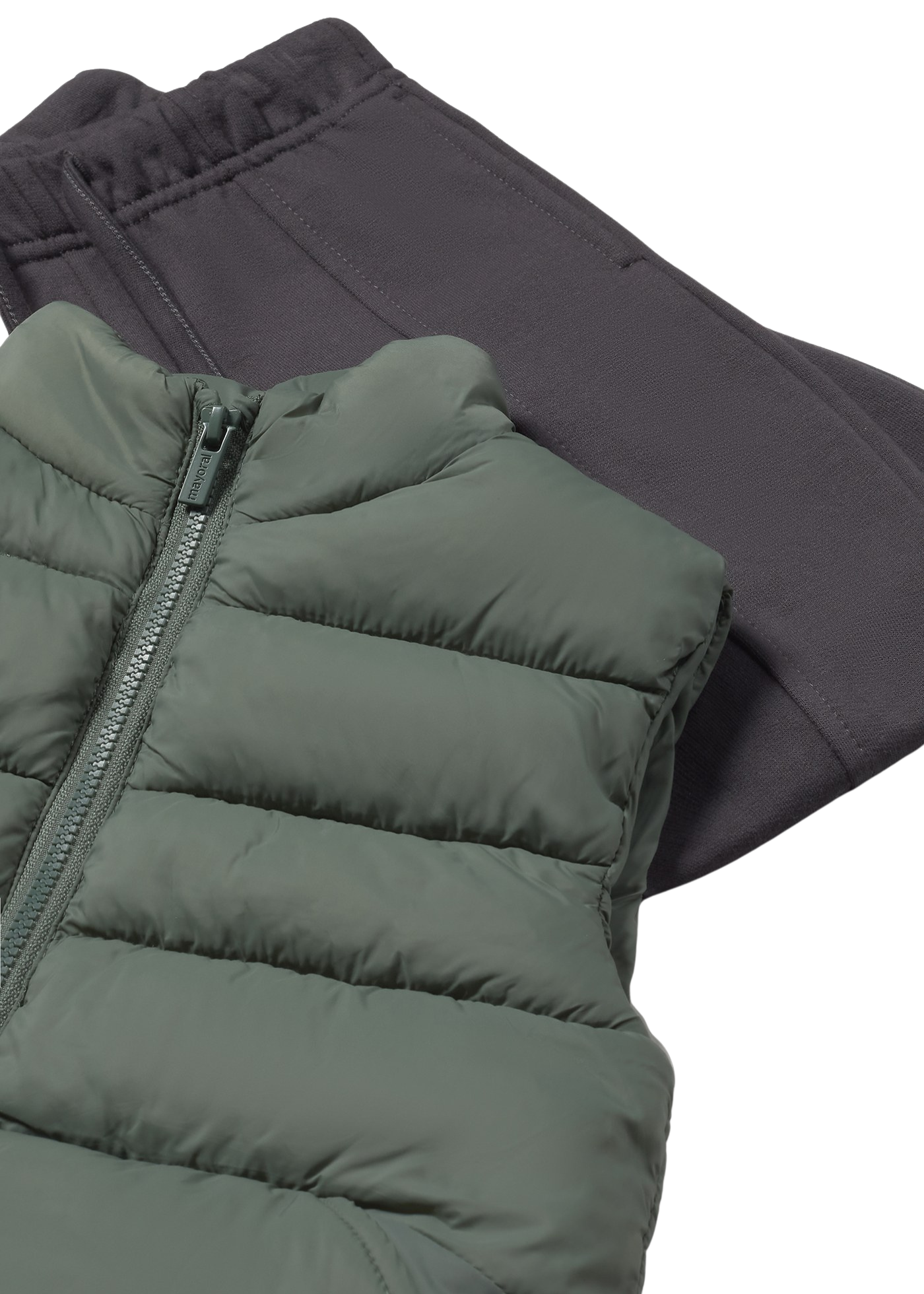 Set 3 Piese Bluza Bej Pantaloni Lungi Gri si Vesta din Fas Verde 2649 Mayoral