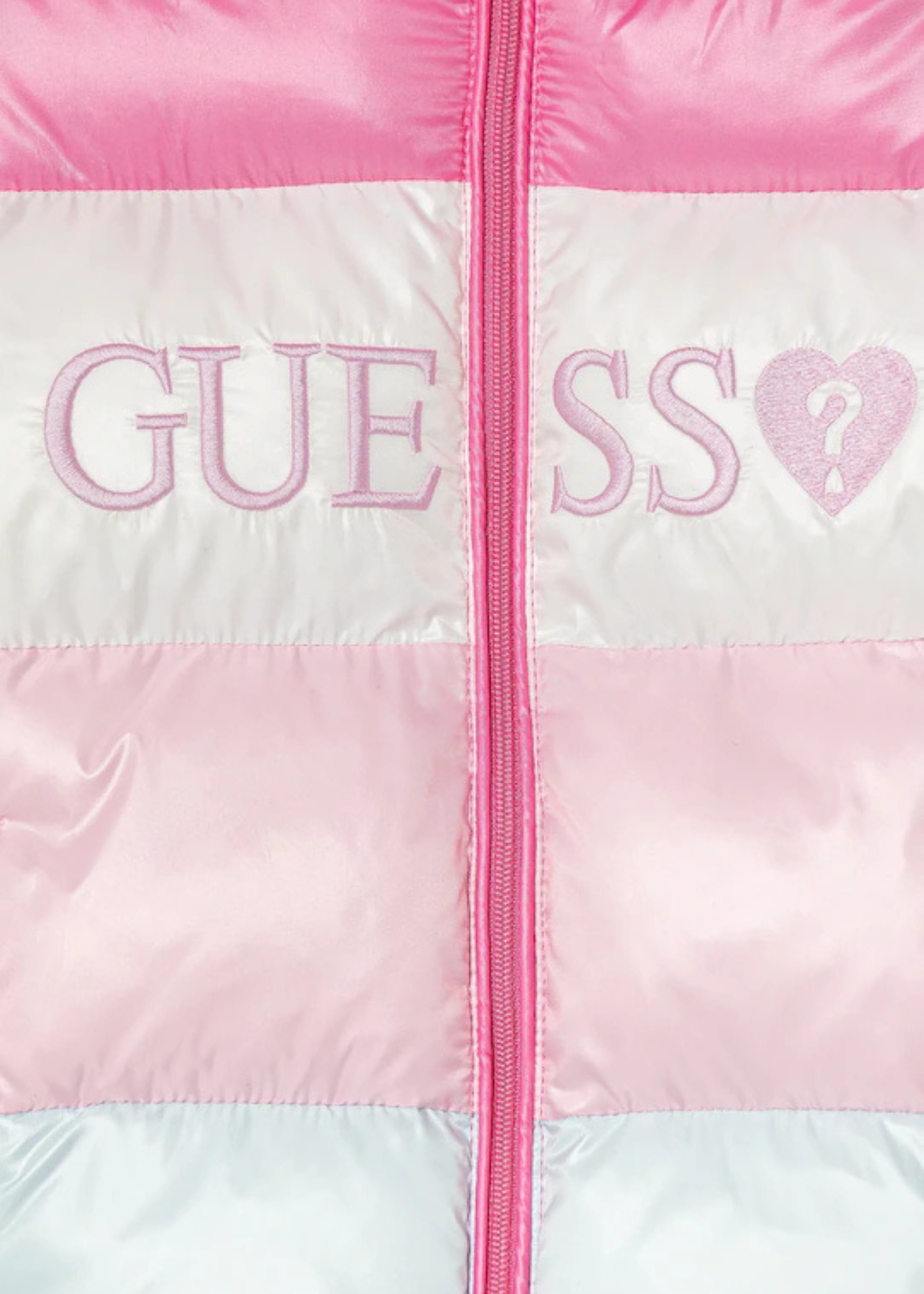 Geaca din Fas Matlasata Roz cu Bleu K5YL01 WEGY0 F00V Guess