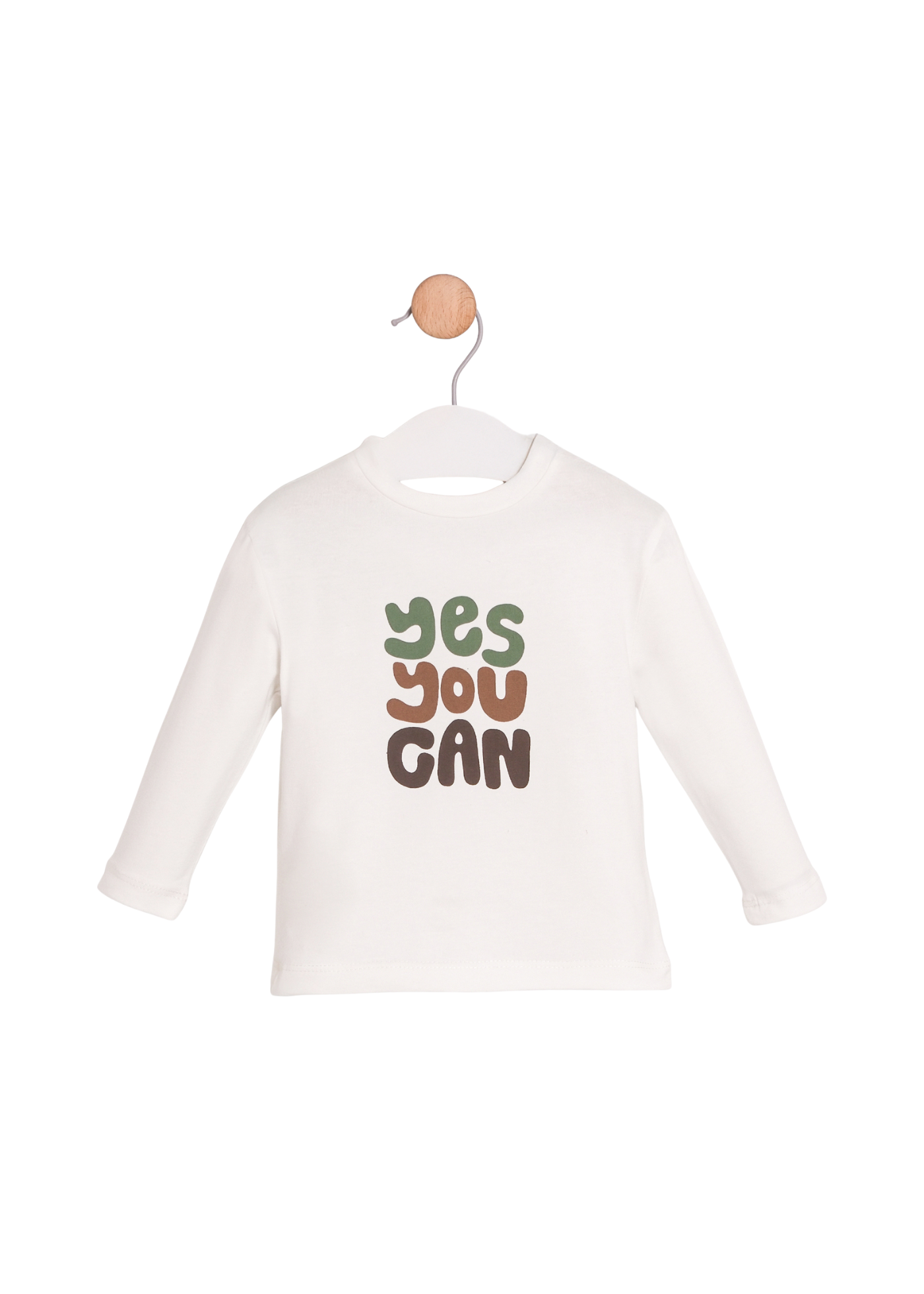 Set 3 Piese Camasa si Pantaloni Lungi Verzi si Bluza din Bumbac Crem 3759 Mino Baby