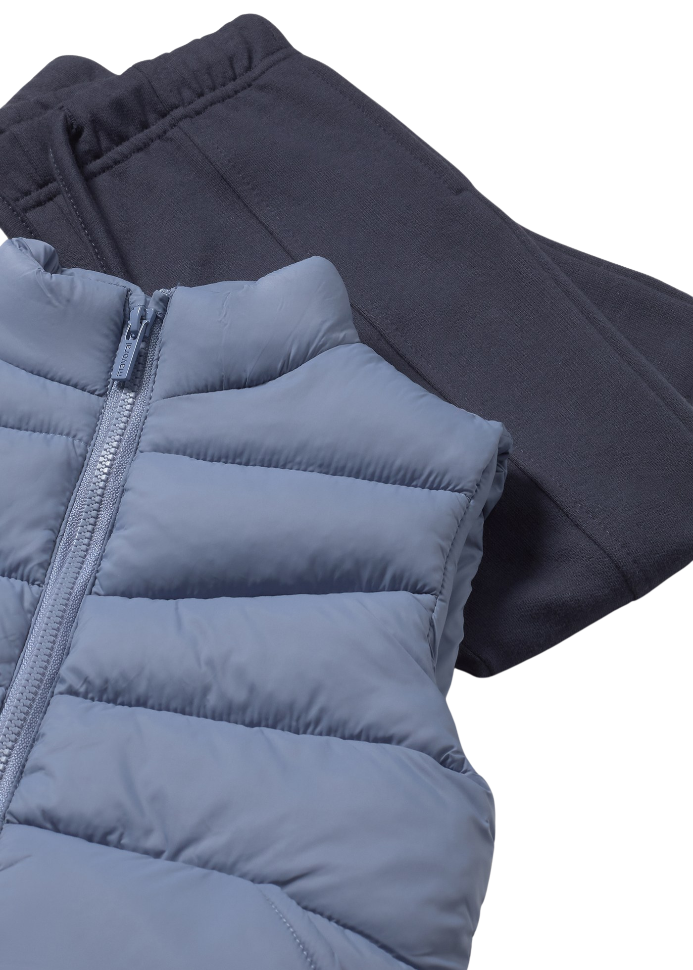 Set 3 Piese Bluza Bej Pantaloni Lungi Bleumarin si Vesta din Fas Gri Inchis 2649 Mayoral