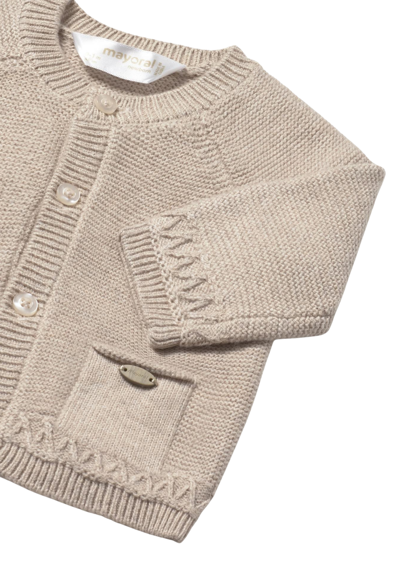 Cardigan Tricotat Bej cu Nasturi 2337 Mayoral