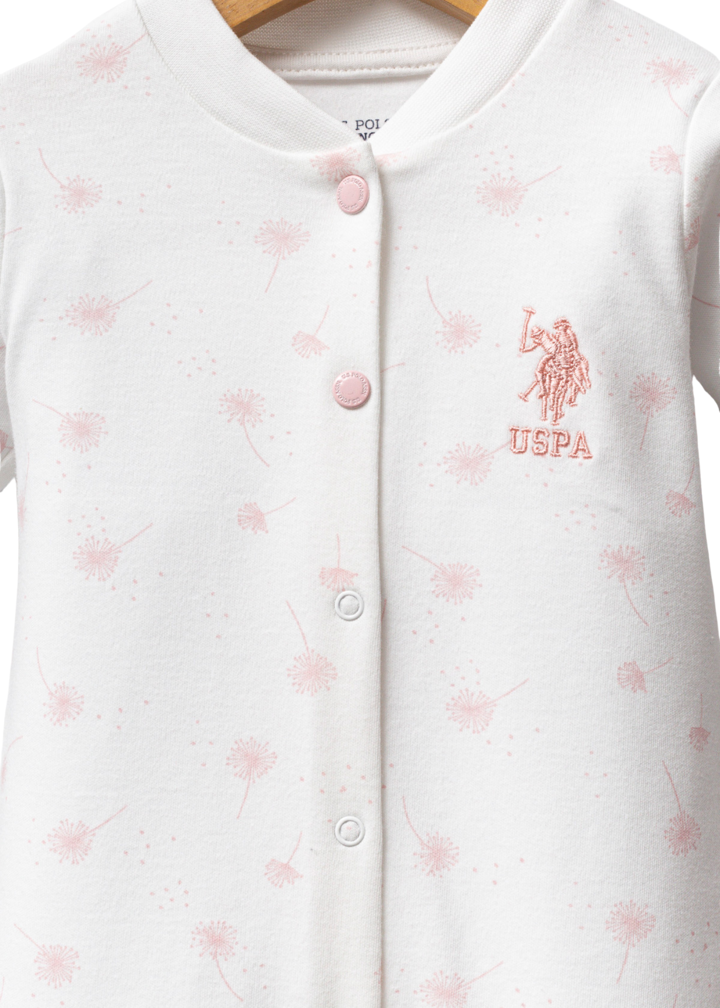 Salopeta Lunga Crem cu Imprimeu Dandelion Roz USB2703 Us Polo Assn