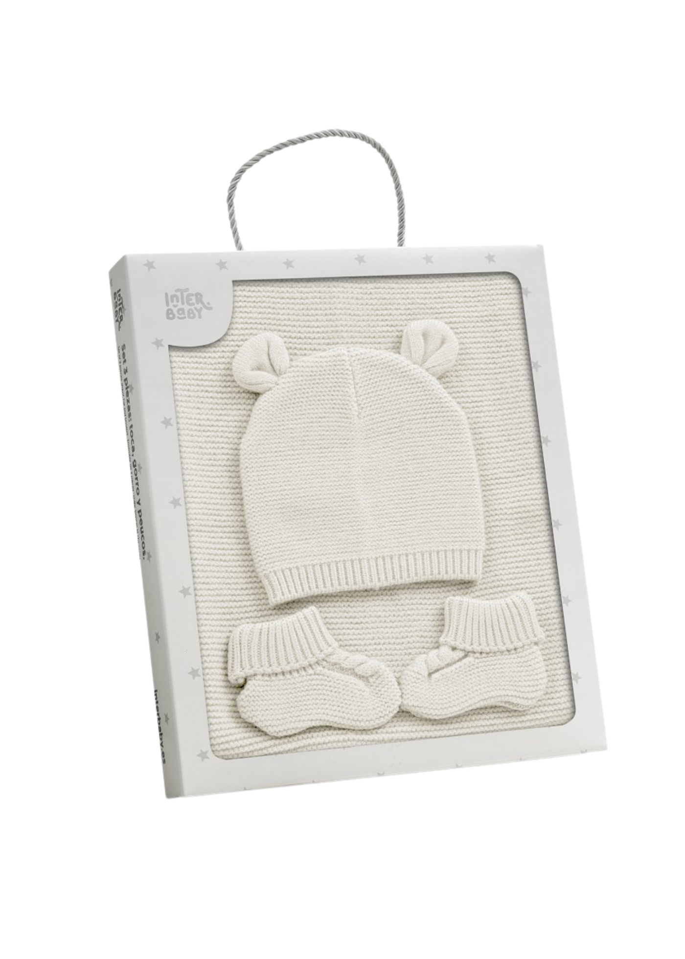 Set 3 Piese, Pled, Caciulita si Sosete Bej – SET52-05 InterBaby