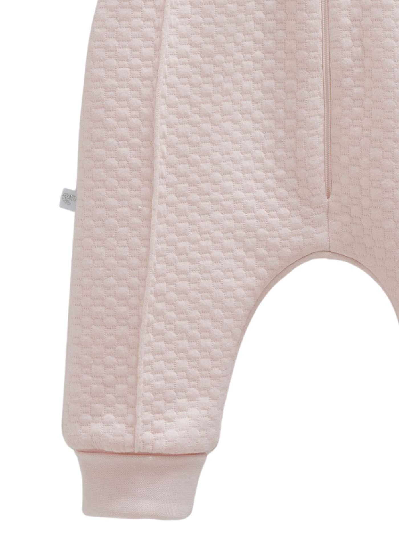 Combinezon Roz din Bumbac cu Fermoar si Elastic in Talie TK2030 Mell Sweet Baby