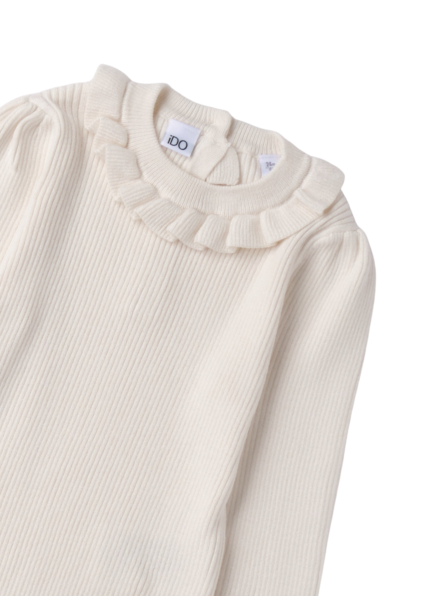 Pulover Crem cu Volan la Guler 4.F289/00 iDO