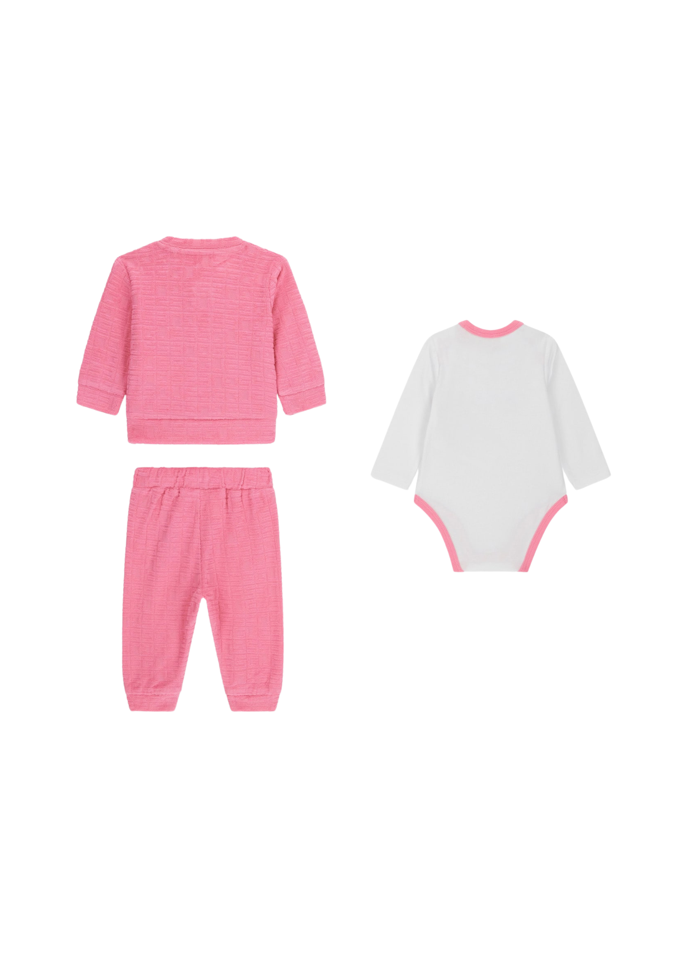 Trening 3 Piese Hanorac si Pantaloni Frez si Body cu Maneca Lunga Alb H5YW10 KBU64 G6N3 Guess