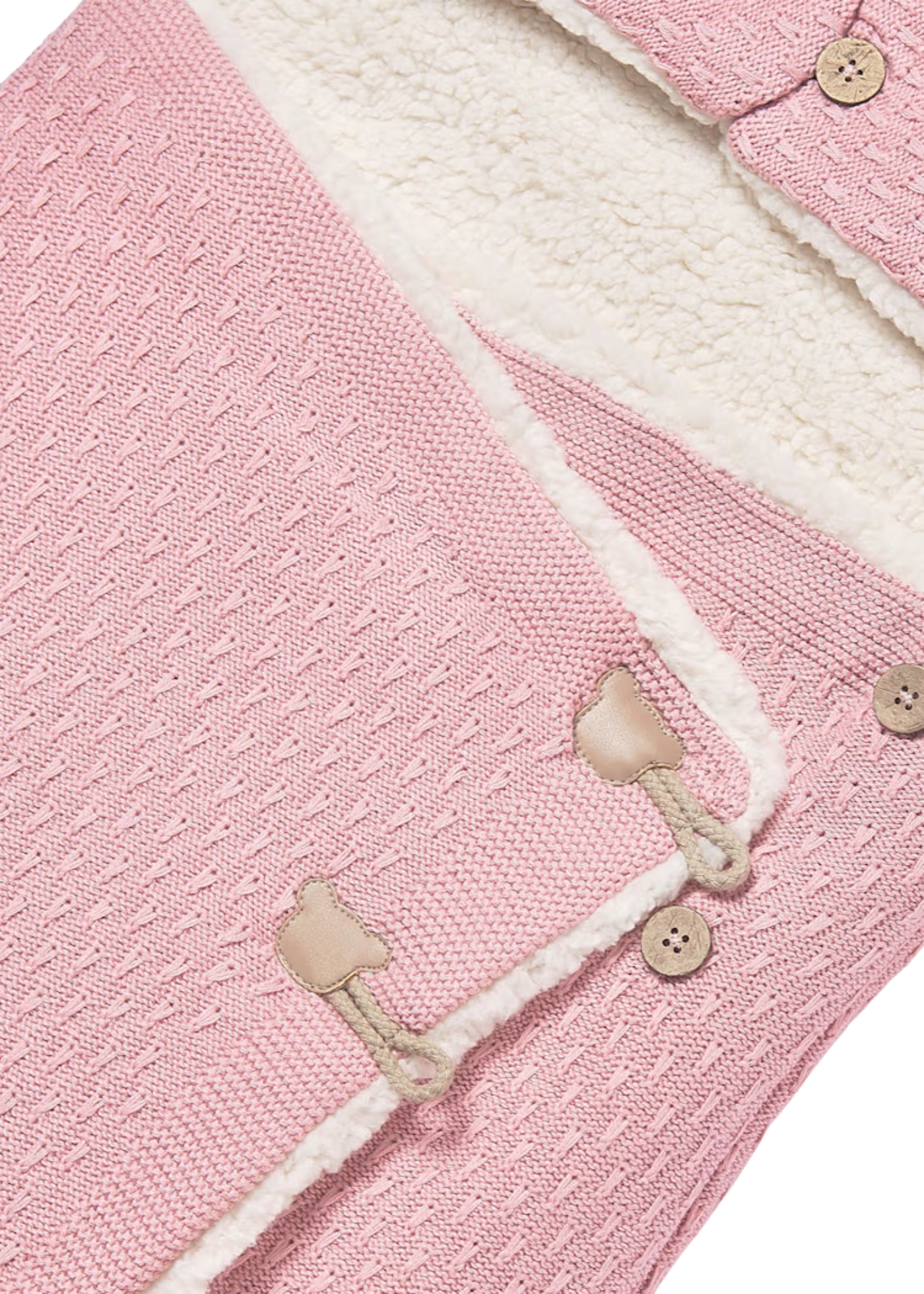 Portbebe Tricotat Roz cu Blana 9999 Mayoral