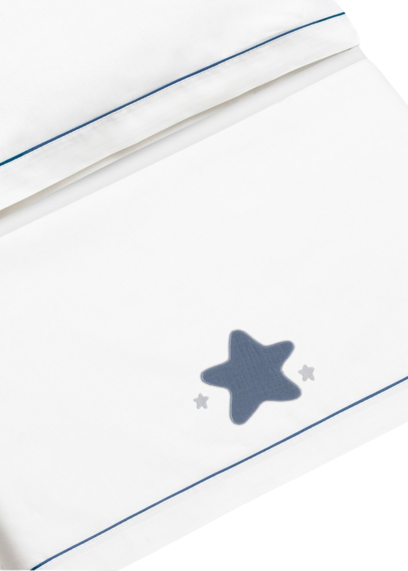 Set Lenjerie Patut 3 Piese Alb-Bleu cu Steluta D3270-11 InterBaby