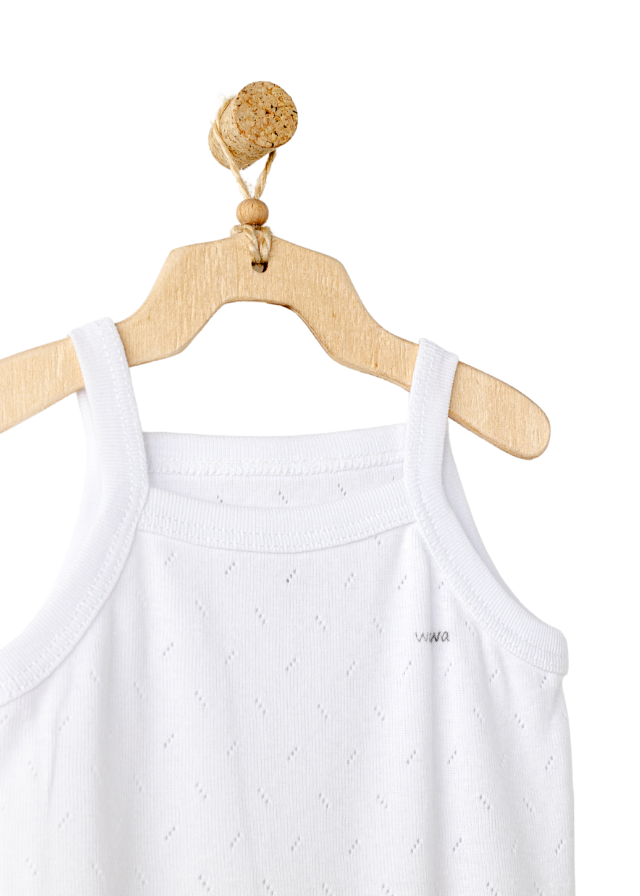 Set 2 Body Maieu Bretele Inguste Alb si Crem AC24703 Andywawa