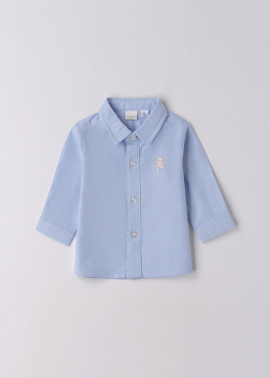 Camasa bleu baietei cu maneca lunga art 4.F038/00 iDO