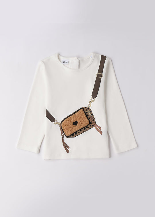 Bluza Fete Crem Maneca Lunga Imprimeu Geanta 4.F731/00 iDO