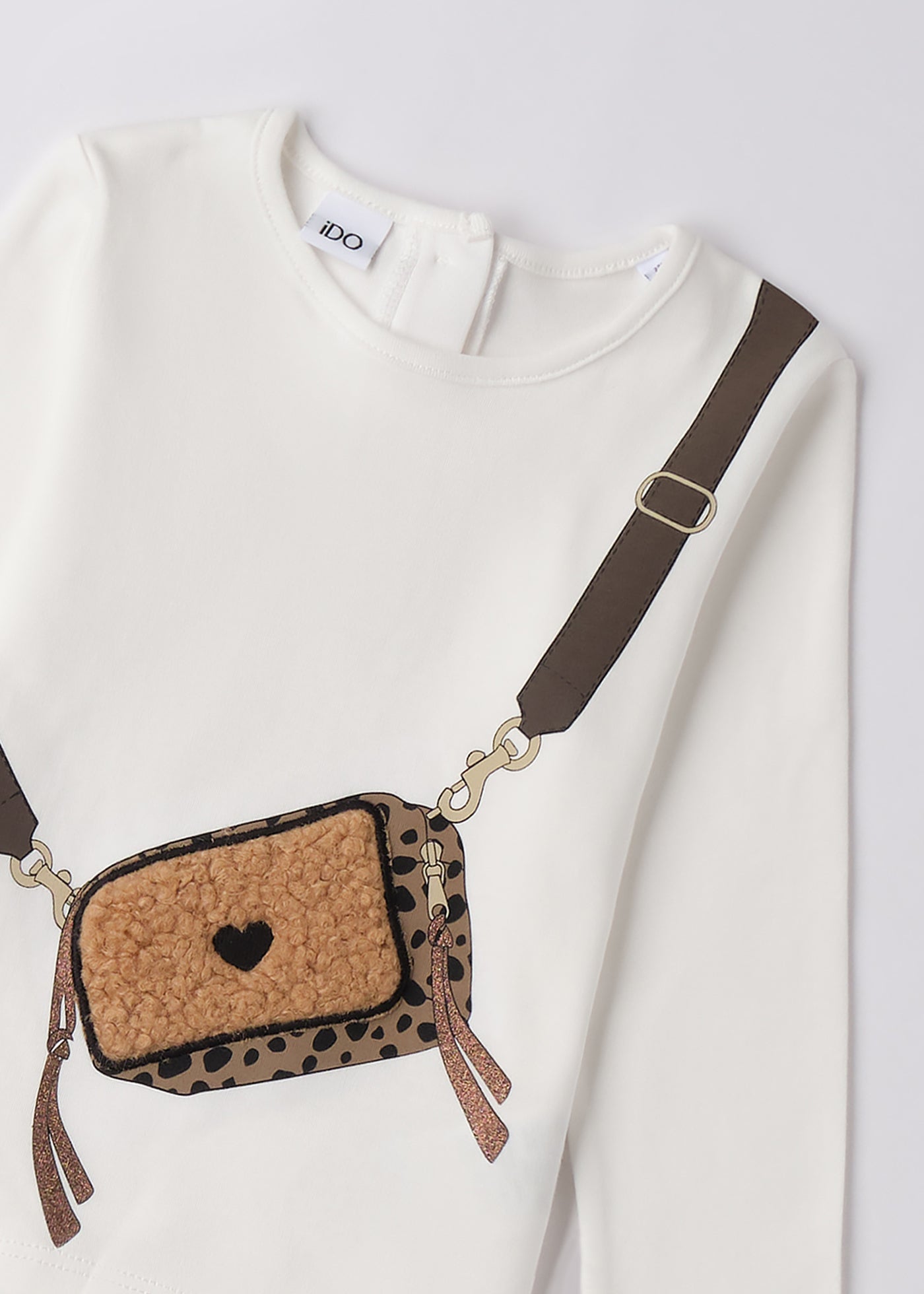 Bluza Fete Crem Maneca Lunga Imprimeu Geanta 4.F731/00 iDO