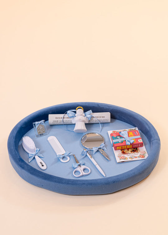 Set tavita baieti pentru taierea motului Albastru Regal AnneBebe