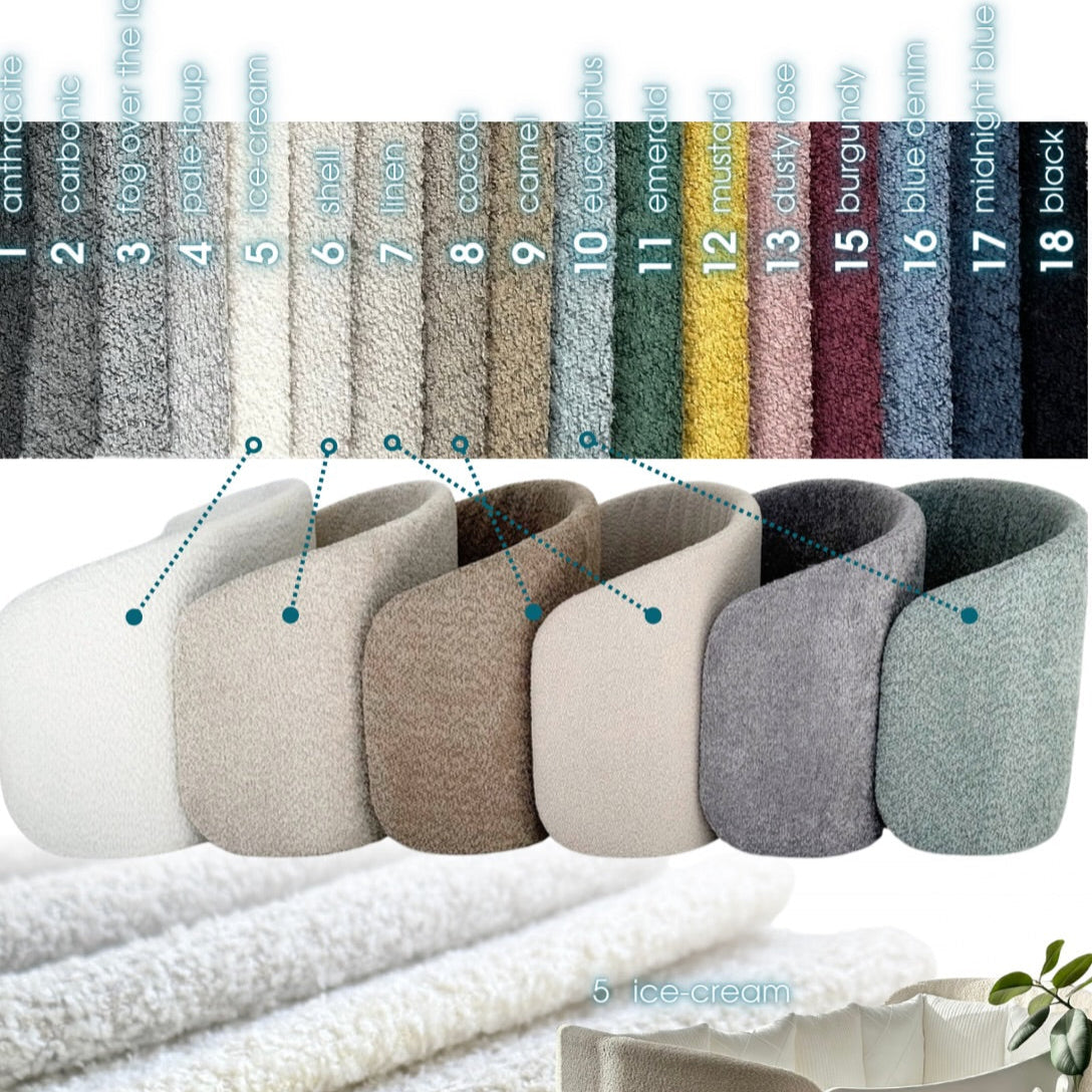 Premium Oval Convertible Crib Fly Bunny White Curly Design Quilted Fabric Loops 0-8 Years INGVART 