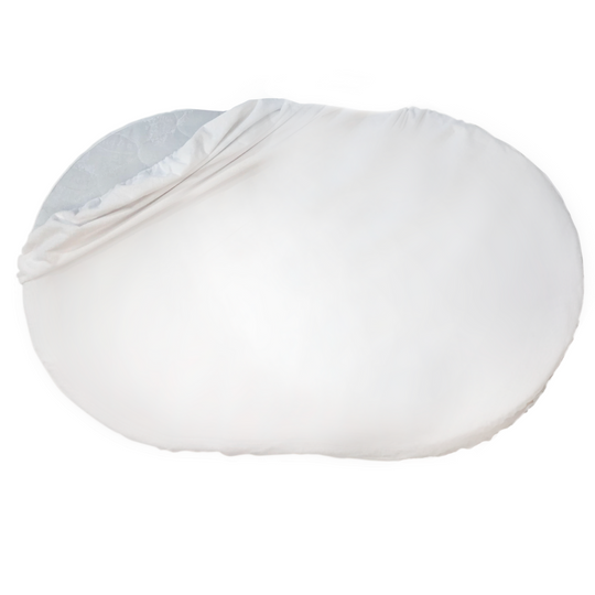 Cearceaf Alb pentru Patut Mic Oval Nika 60x95 cm