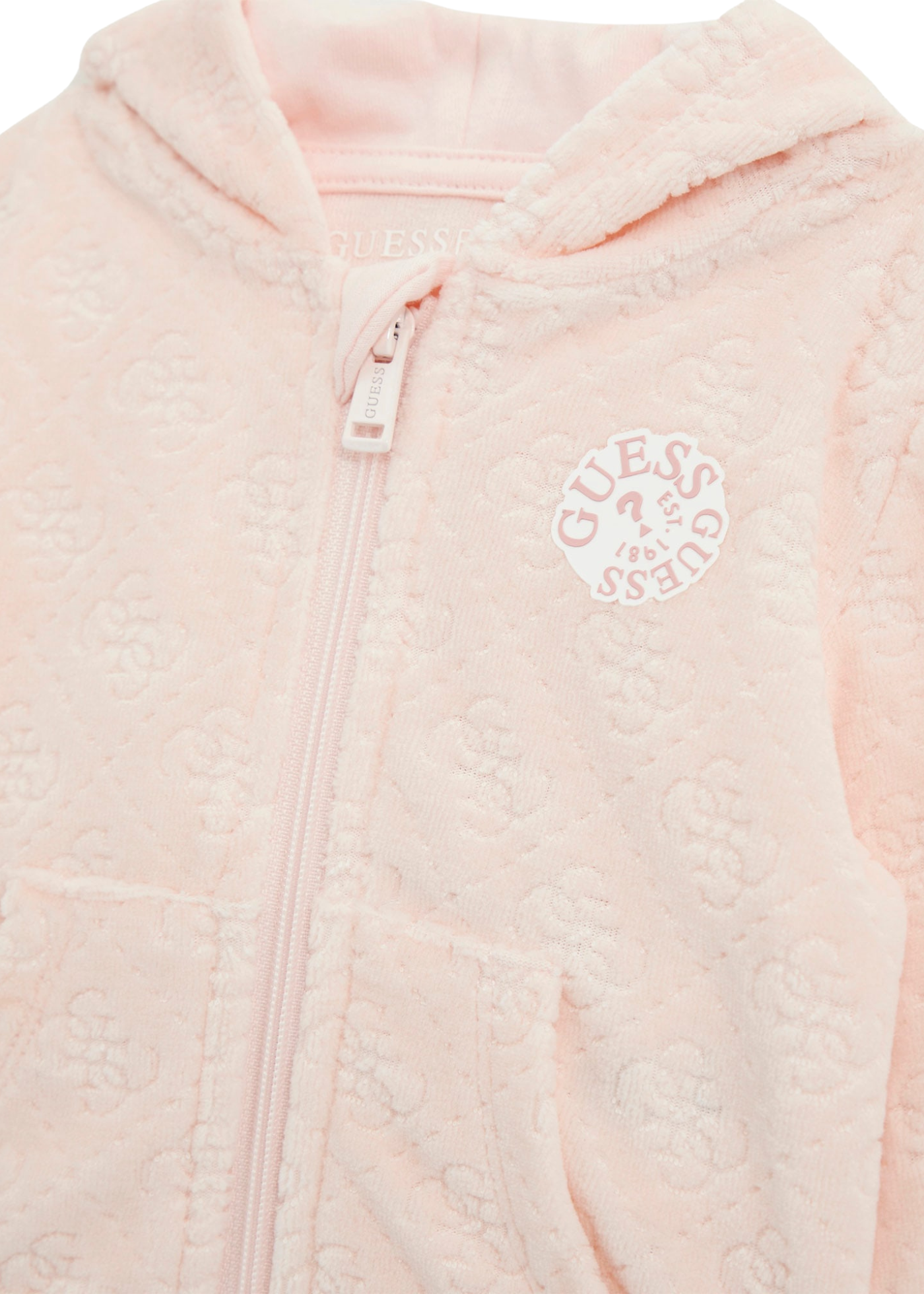 Trening 3 Piese Hanorac si Pantaloni Velur Roz si Body cu Maneca Lunga H5BW02 KAVN4 FN33 Guess