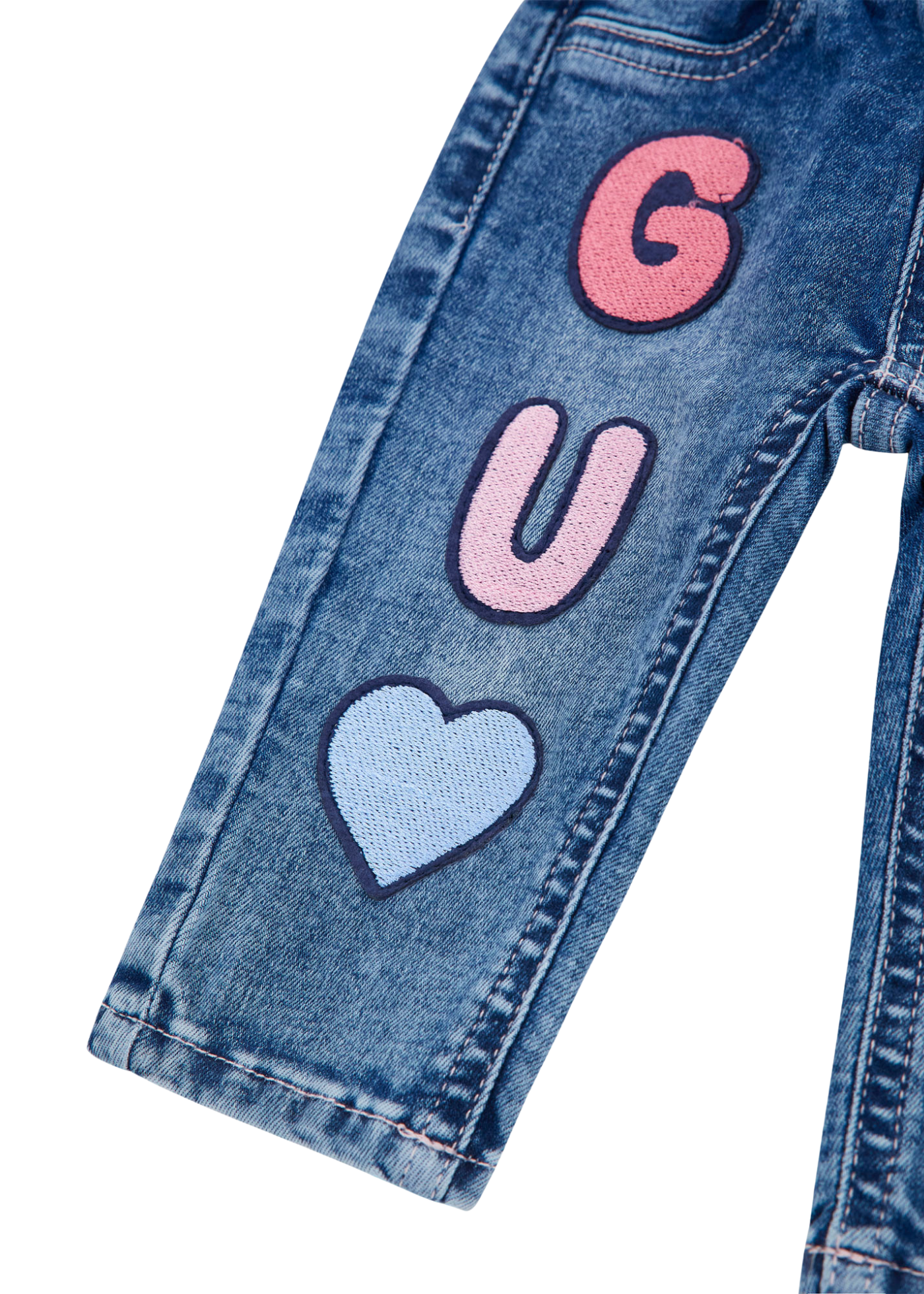 Pantaloni Lungi Denim cu Logo Guess Colorat A5YA00 D4CA0 TLEG Guess