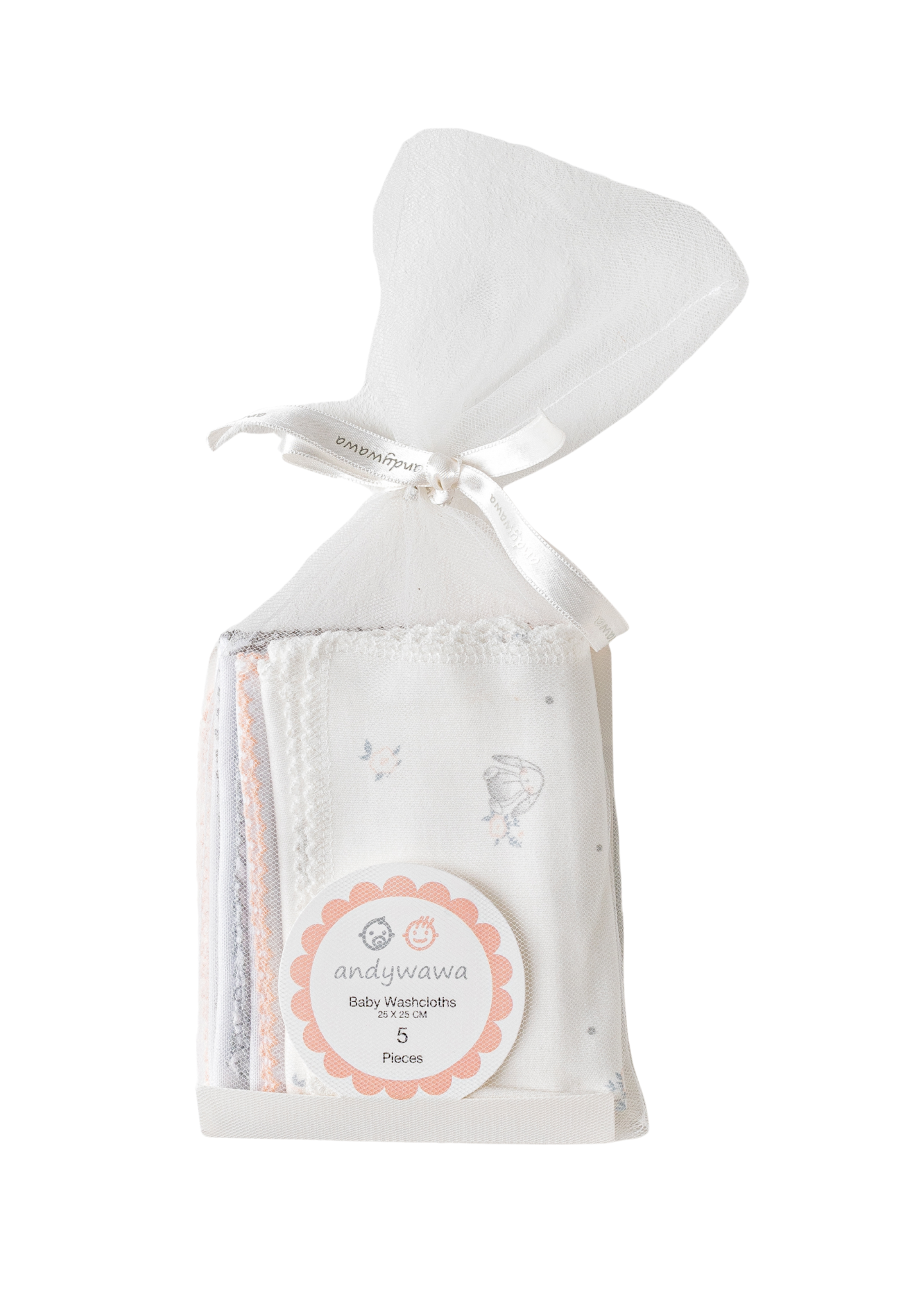 Set 5 Batiste Crem cu Iepuri AC25641 Andywawa