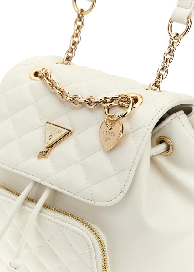 Ghiozdan Crem cu Lant J5YZ04 WGT10 G012 Guess