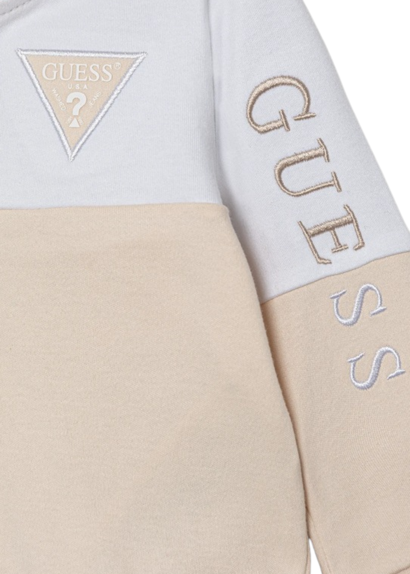 Trening 3 Piese Crem cu Bej Body Hanorac si Pantaloni H4YW00 KA6W4 F1UK Guess