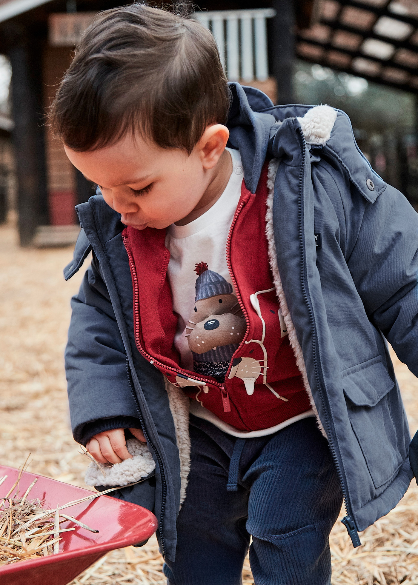 Parka Bleumarin din Fas cu Manusi 2421 Mayoral