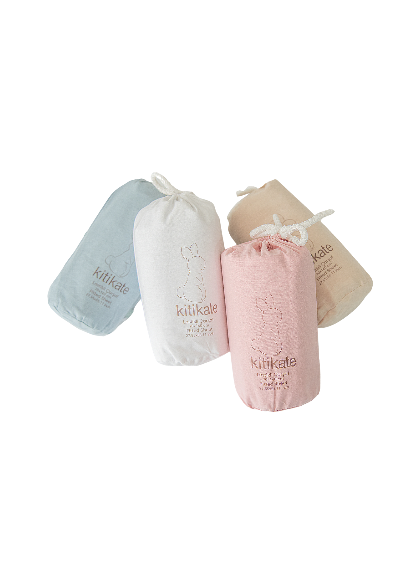 Cearceaf Alb Mediu Bumbac Organic 60 x 120 cm S09053 Kitikate