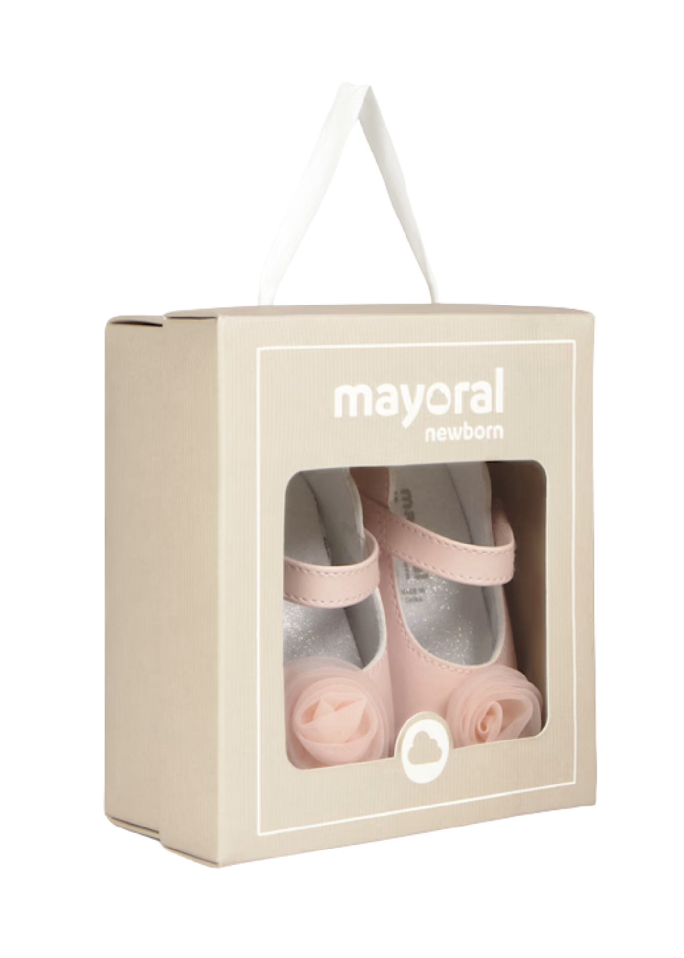 Balerini Roz cu Floare Organza 9960 Mayoral