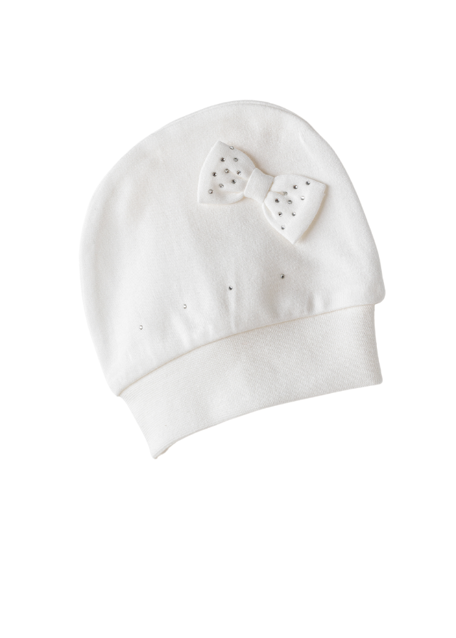 Salopeta Lunga Crem cu Accesorii Funde cu Strasuri si Fes AC25823 Andywawa